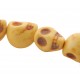 Totenkopf Perle, 10x8mm, gelb